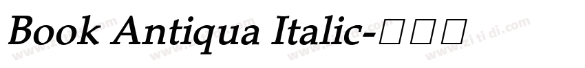 Book Antiqua Italic字体转换